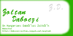 zoltan daboczi business card